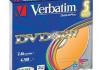 Verbatim DVD+RW 4.7GB 4X colour slim