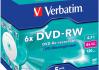 Verbatim DVD-RW 4.7GB 6X matte silver jewel