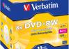 Verbatim DVD+RW 4.7GB 8X matte silver jewel