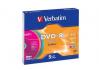 Verbatim DVD-R 4.7GB 16X 5pack Colour/AZO slim