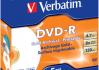 Verbatim DVD-R 4.7GB 8X Archival PRINTABLE jewel