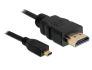 HDMI V1.4 A-male - micro D-male cable, 1 m